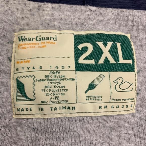 WEAR GAURD men’s jacket style # 1457, extreme weather /Pittsburgh/ zip/snap up - Picture 10 of 16